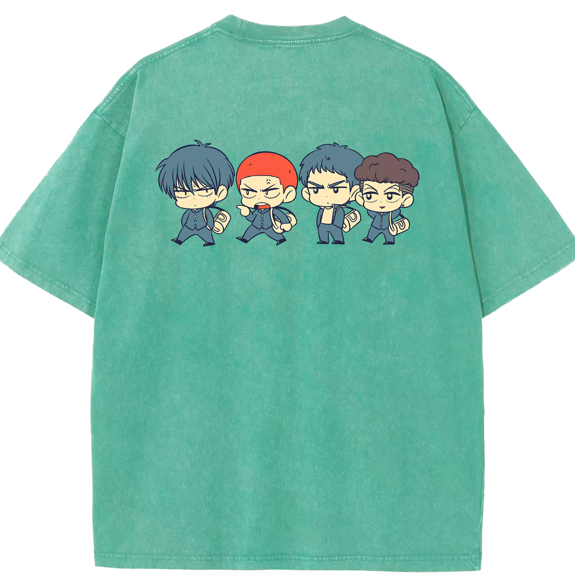 （画像用） SLAM DUNK／スラムダンク 綿100% ヴィンテージ風 半袖Tシャツ（背面プリント）